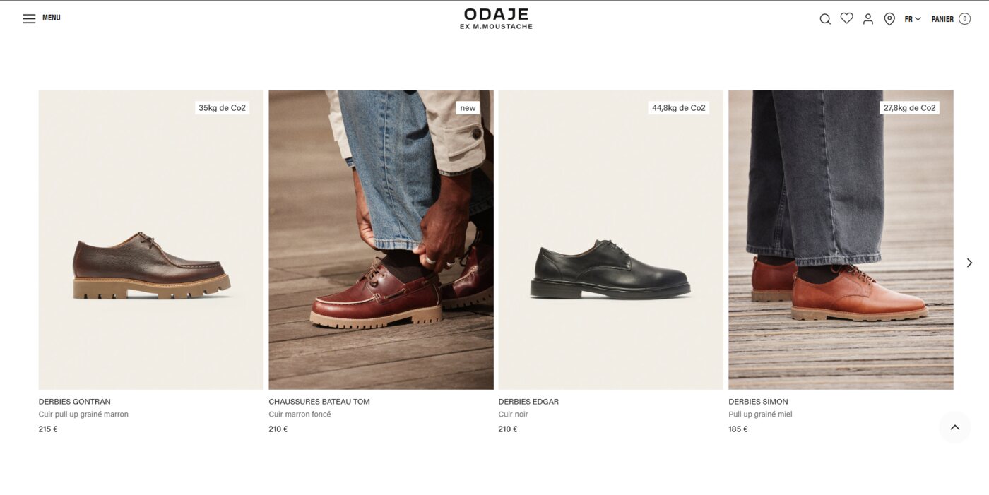 Site e-commerce ODAJE