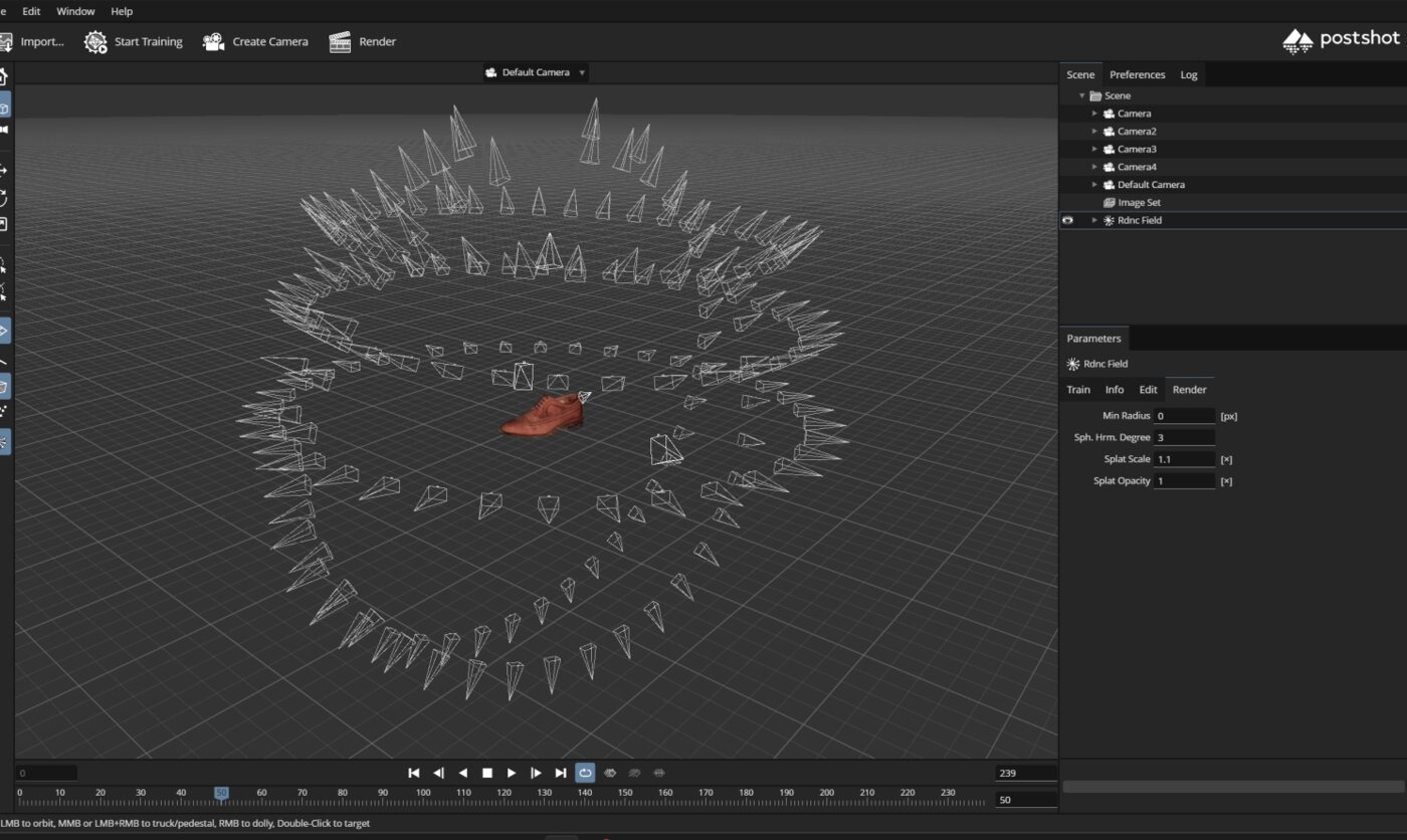 Interface Postshot Gaussian Splatting