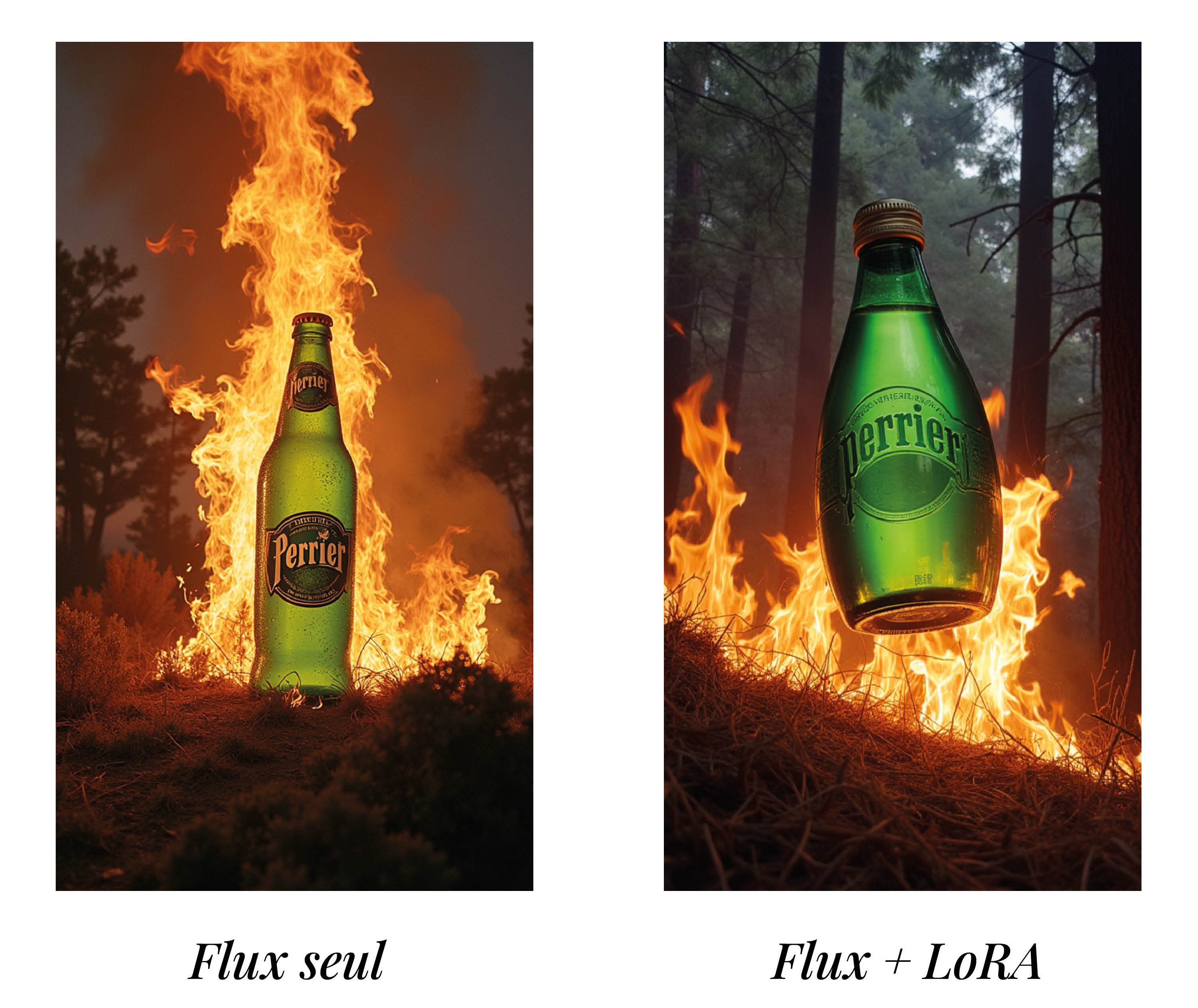 Comparaison Flux seul vs Flux + LoRA